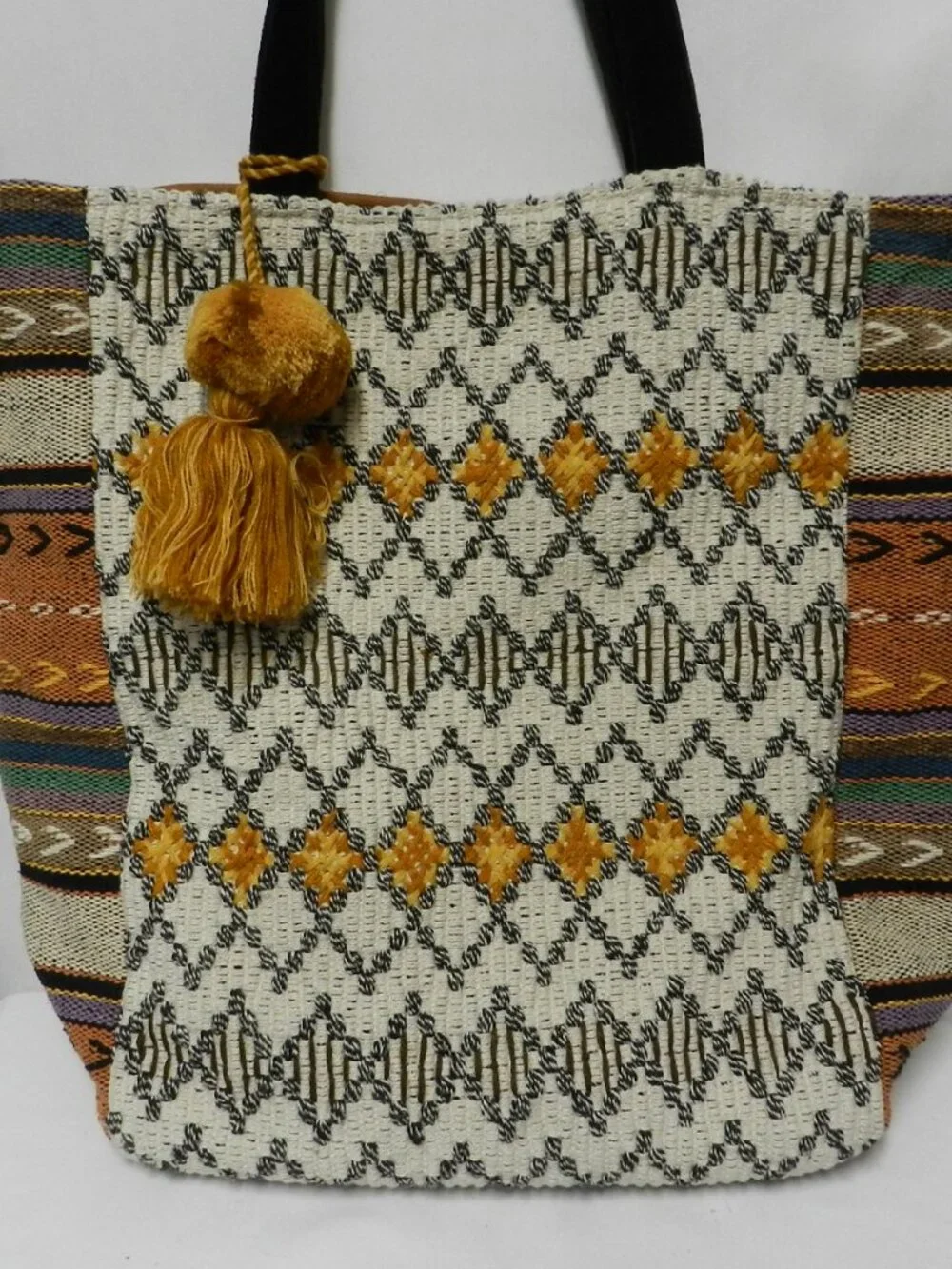 Panache Apparel Carryall large tote bag purse Southwest Blanket Woven Cotton